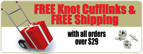 Free Knot Cufflinks & Free Shipping