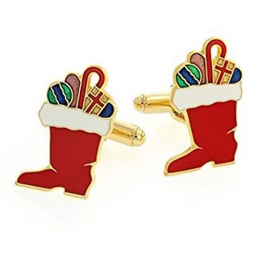 Santa's Boot and Gifts Cufflinks