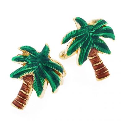 Gold Palm Tree Cufflinks