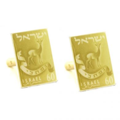 Twelve Israel Tribes Naphtali Stamp Cufflinks