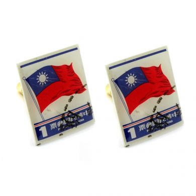 Republic of China Taiwan Stamp Cufflinks