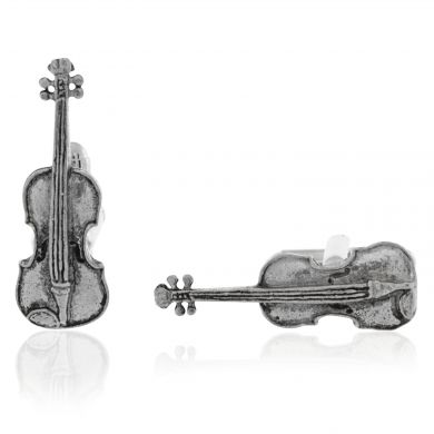 Pewter Violin Cufflinks