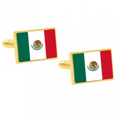 Mexican Flag Cufflinks