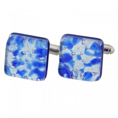 Sparkling Water Murano Glass Cufflinks