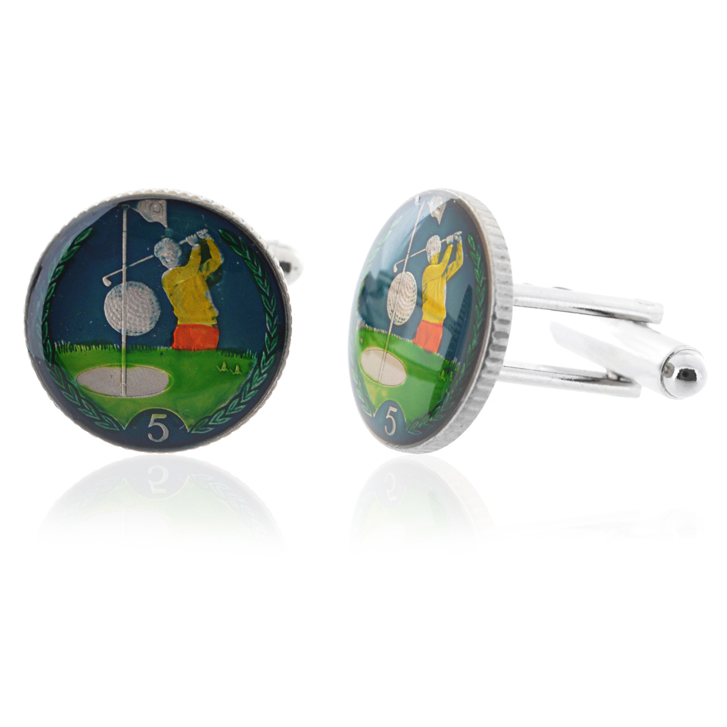 Isle of Man Golfer Cufflinks Cufflinks Depot