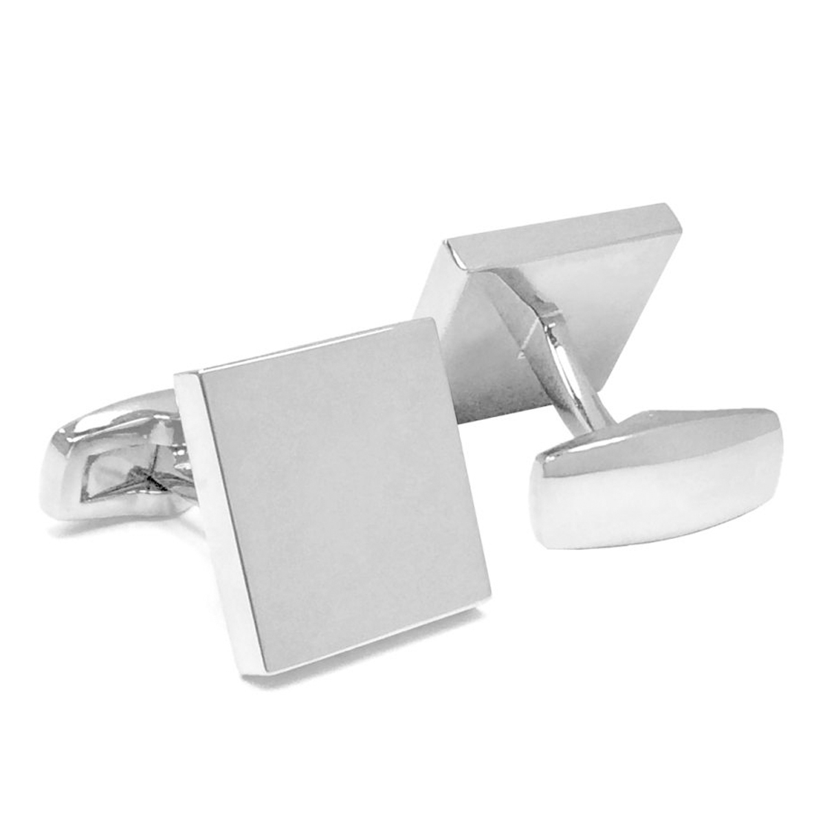 Sterling Square Engraveable Cufflinks Cufflinks Depot