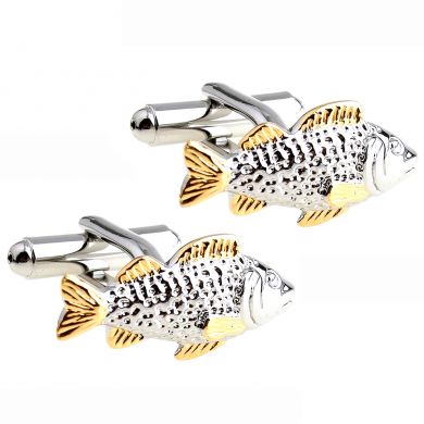 Two Tone Fish Cufflinks
