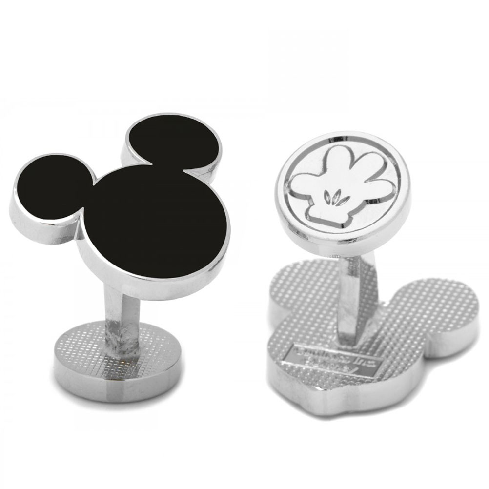 Disney Mickey Mouse Black Silhouette Cufflinks Cufflinks Depot