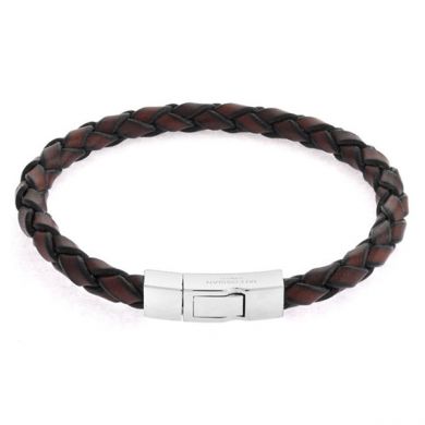 Brown Scoubidou Leather Bracelet