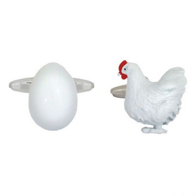 Chicken and Egg Cuff Links