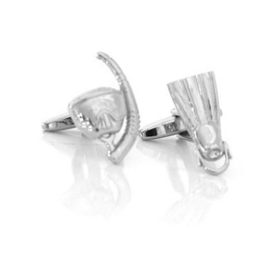Diving Mask and Fin Cufflinks