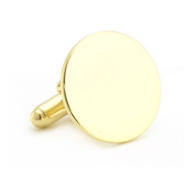 Classic Round Vermeil Engravable Cufflinks Classic Round Vermeil Engravable Cufflinks