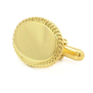 Oval 18KT Vermeil Engravable Cufflinks Oval 18KT Vermeil Engravable Cufflinks
