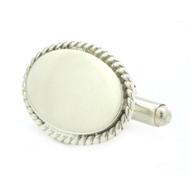 Oval Sterling Engravable Cufflinks Oval Sterling Engravable Cufflinks
