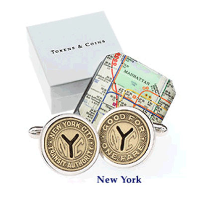 new york subway cufflinks new york city subway tokens. new york subway cufflinks