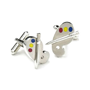 paint brush cufflinks