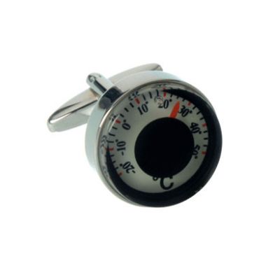 White Face Thermometer Cufflinks