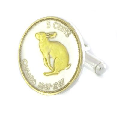 Rabbit Coin Cufflinks (Canada)