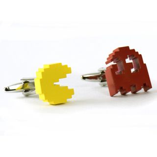 Colored Pac Man Cufflinks