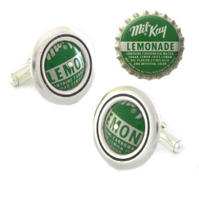 Mil Kay Lemonade Recycled Bottle Top Cufflinks