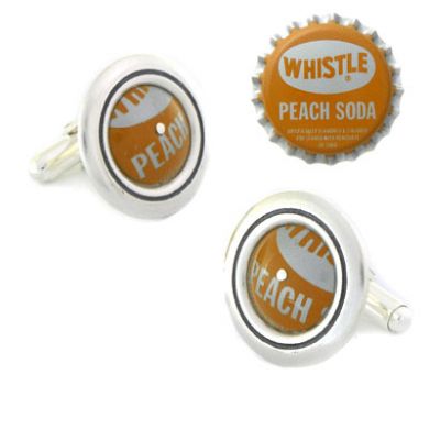 Whistle Soda Recycled Bottle Top Cufflinks