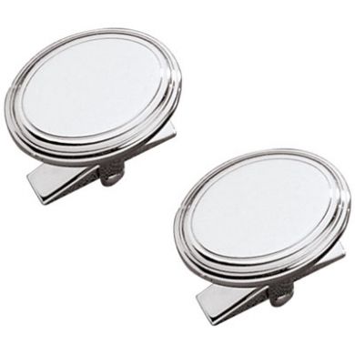 Step-Border Oval Engraveable Cufflinks Step-Border Oval Engraveable Cufflinks