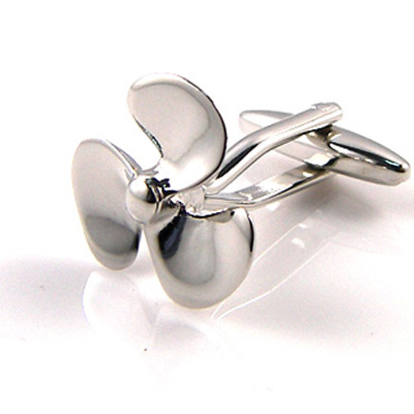Silver Propeller Cuff links Cufflinks Depot