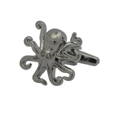 Gun Metal Octopus Cufflinks
