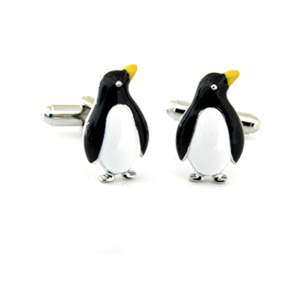 Enameled Penguin Cufflinks Cufflinks Depot