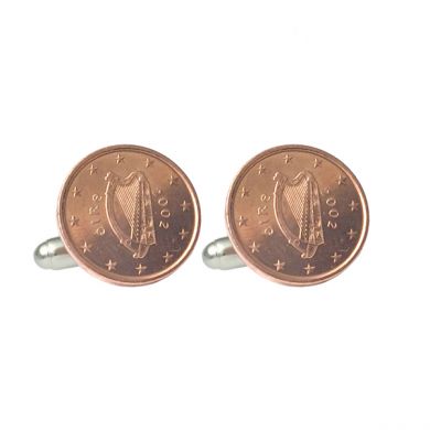 One Cent Euro Coin Cuff Links ( Ireland)