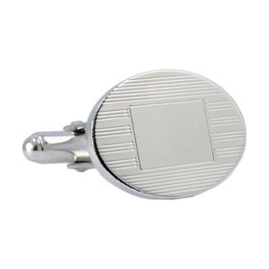 Oval Etched Stripe Engravable Cufflinks Oval Etched Stripe Engravable Cufflinks