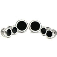 Round Onyx Stud Set