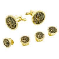 Faux French Franc Coin Stud Set