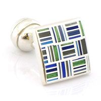 Silver Patch Work Cufflinks