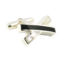 Onyx & Mother of Pearl Cross Cufflinks