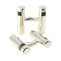 Grey Mother of Pearl Cylinder Cufflinks