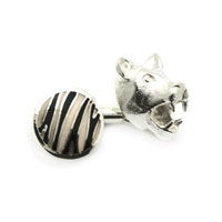 Sterling Safari Roaring Lioness Cufflinks