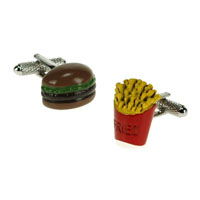 Burger and Fries Cufflinks