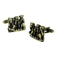 Three Monkeys Cufflinks