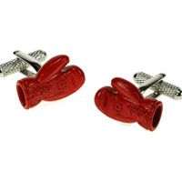 Red Boxing Glove Cuff Links
