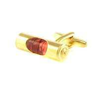 Red Level in Gold Cufflinks