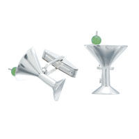 Sterling Martini Cufflinks