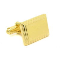 Vermeil Rectangular Engraveable Cufflinks
