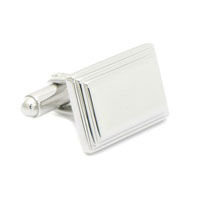 Sterling Rectangular Engraveable Cufflinks