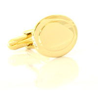 Oval Engravable Vermeil Cufflinks