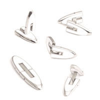 White Ellipse Titanium Flatlinks