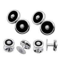 Onyx and Pearl Stud Set