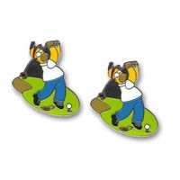 Homer Golfing Cufflinks