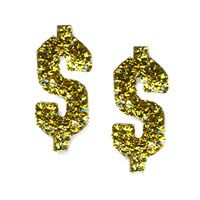 Rhinestone Dollar Cufflinks