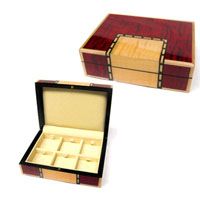 Two-Tone Veneer Cufflink Box
